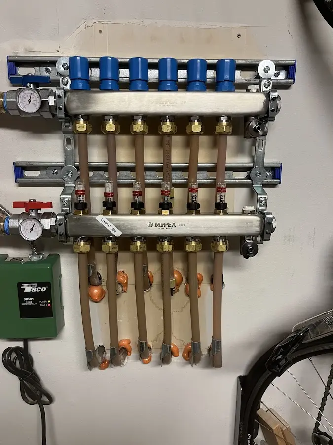 Plumber performing Gas Line Installation at a residential property in Pecan Acres